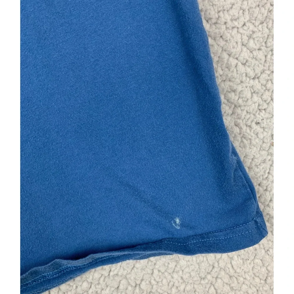The North‎ Face T-Shirt Mens L Blue Cotton Standard Fit Crew Neck Graphic Logo